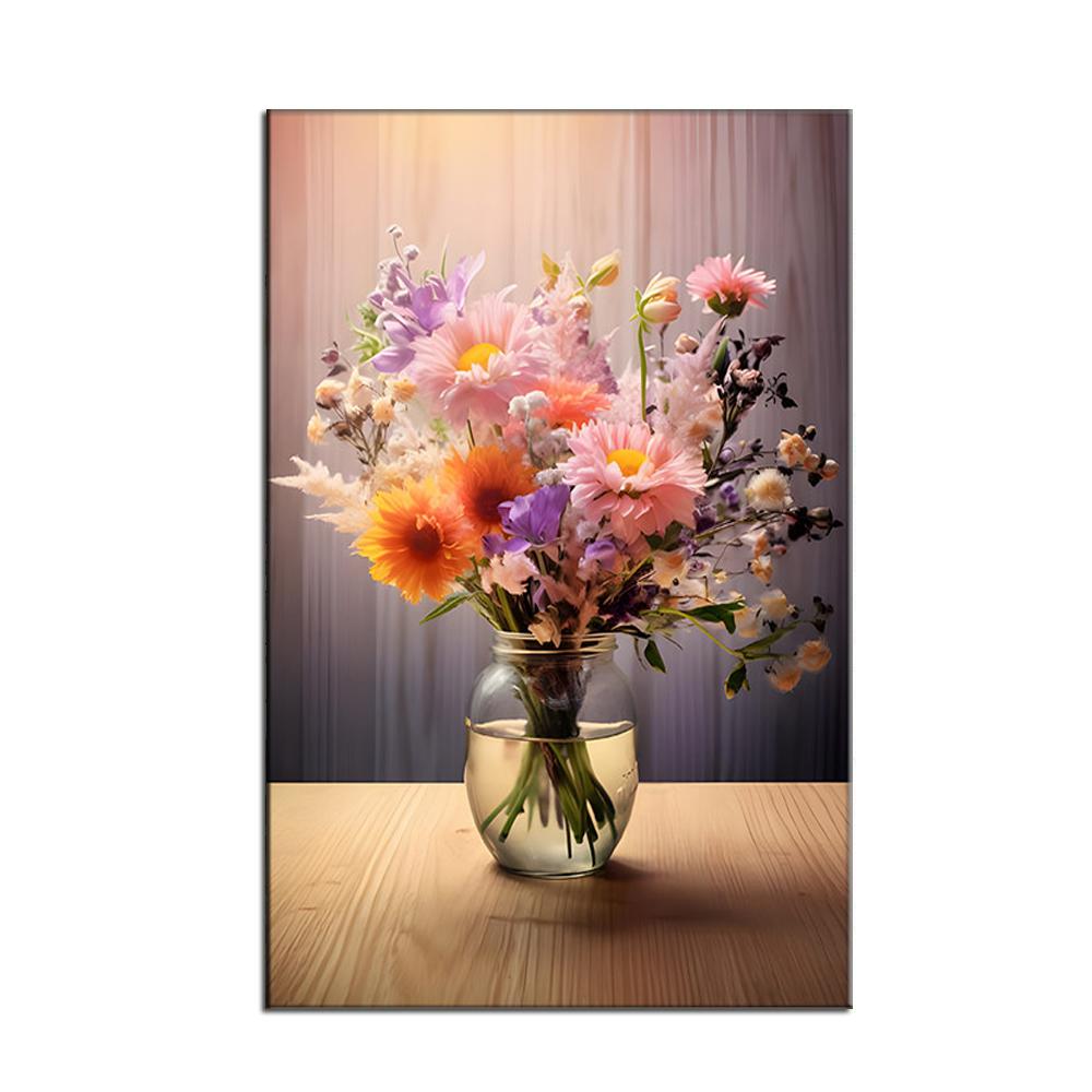 Modern Vase Canvas Painting Poster Wall Pictures Stylish Restaurant and Hotel Wall Art Canvas Paintings