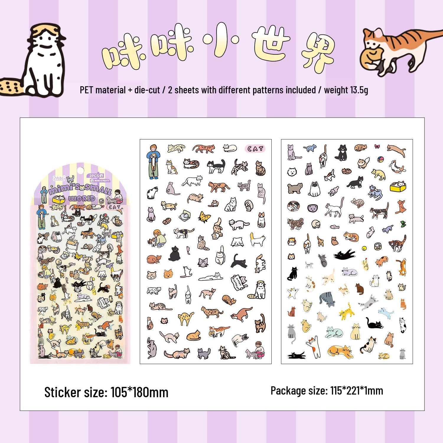 Colorful Children s PET Cartoon Stickers for DIY Journaling