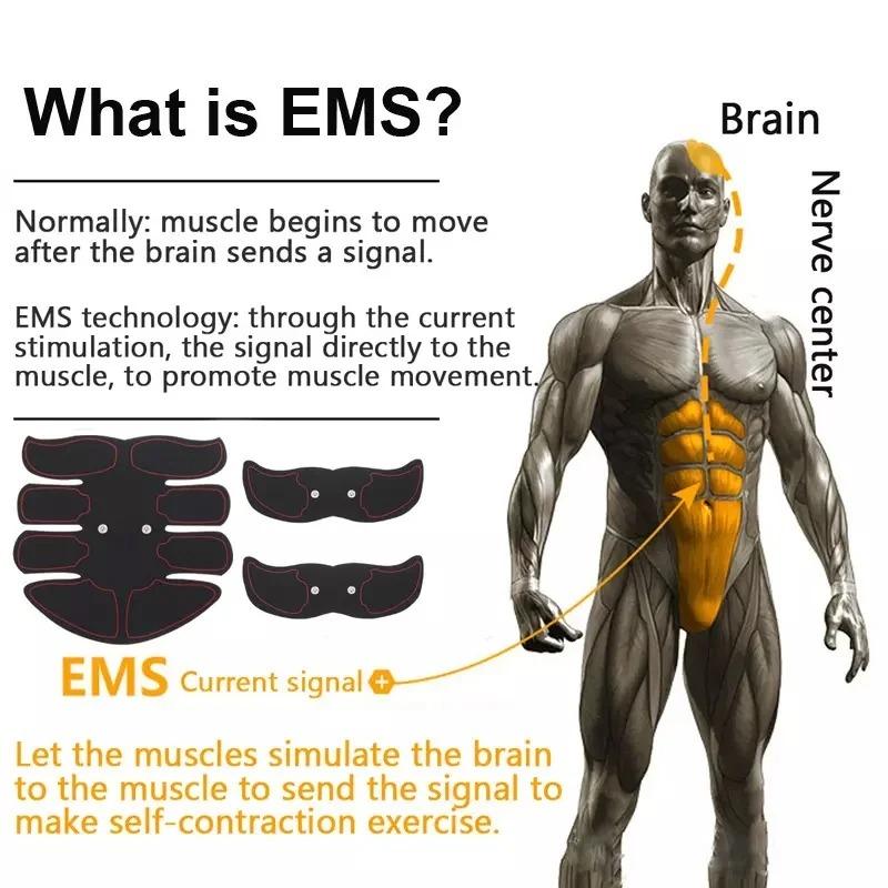 Stimulator muscular electric EMS, fără fir, antrenor pentru șolduri, stimulator ABS abdominal, masaj pentru slăbire corporală