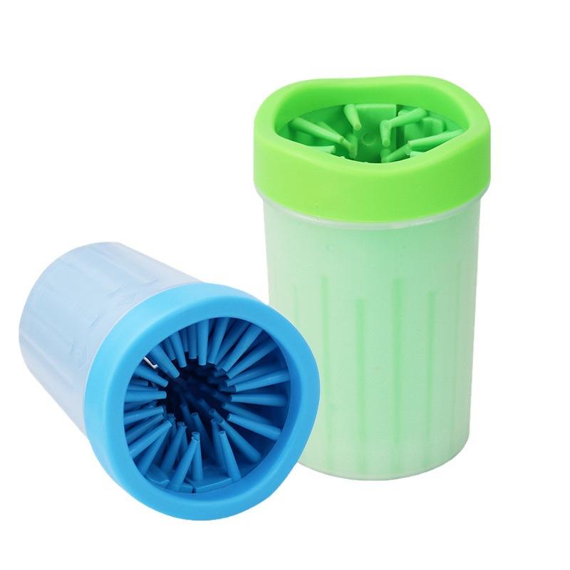 

Dog cat foot washing cup foot washing cup, claw cup foot washing device cleaning soft silicone brush cat dog Small розы красного