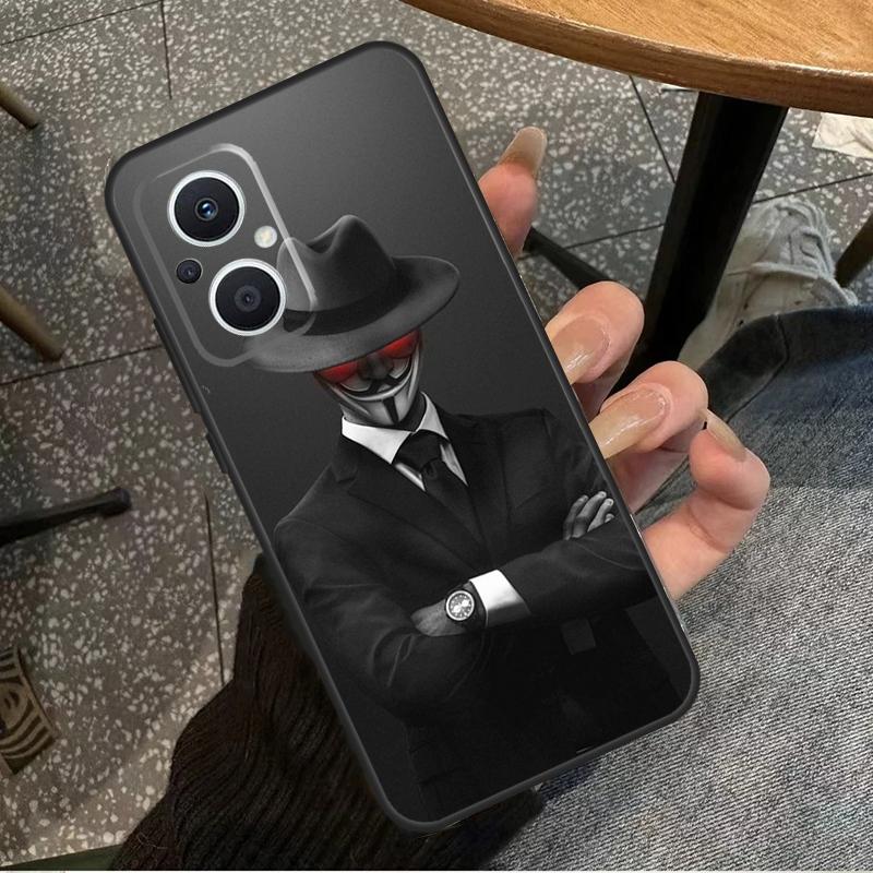 Man Suit Shirt Tie For OPPO Reno 11F 12F 13F 14F 8T 10 11 12 13 14 Pro 8 7 Lite OPPO Find X8 X6 X5 X9 Pro Case