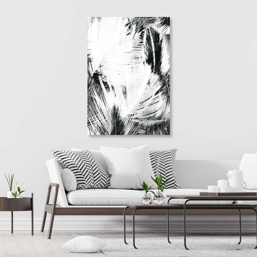 Canvas Print, Black and White Abstraction