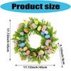 Easter Eggs Artificial Flower Wreath Easter Wreath Wall Hanging Decoration for Front Door Porch Mantels Home Decoration