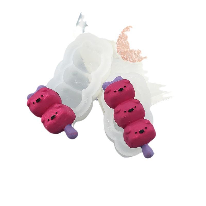 Two & Three-Link Piggy Skewer Resin Molds - DIY Silicone Pinching Molds in Stock