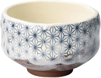 Tigela Matcha Mini Asanoha Mino Feito no Japão Ale-net, Matcha, Padrão, Cerâmica, Faiança,