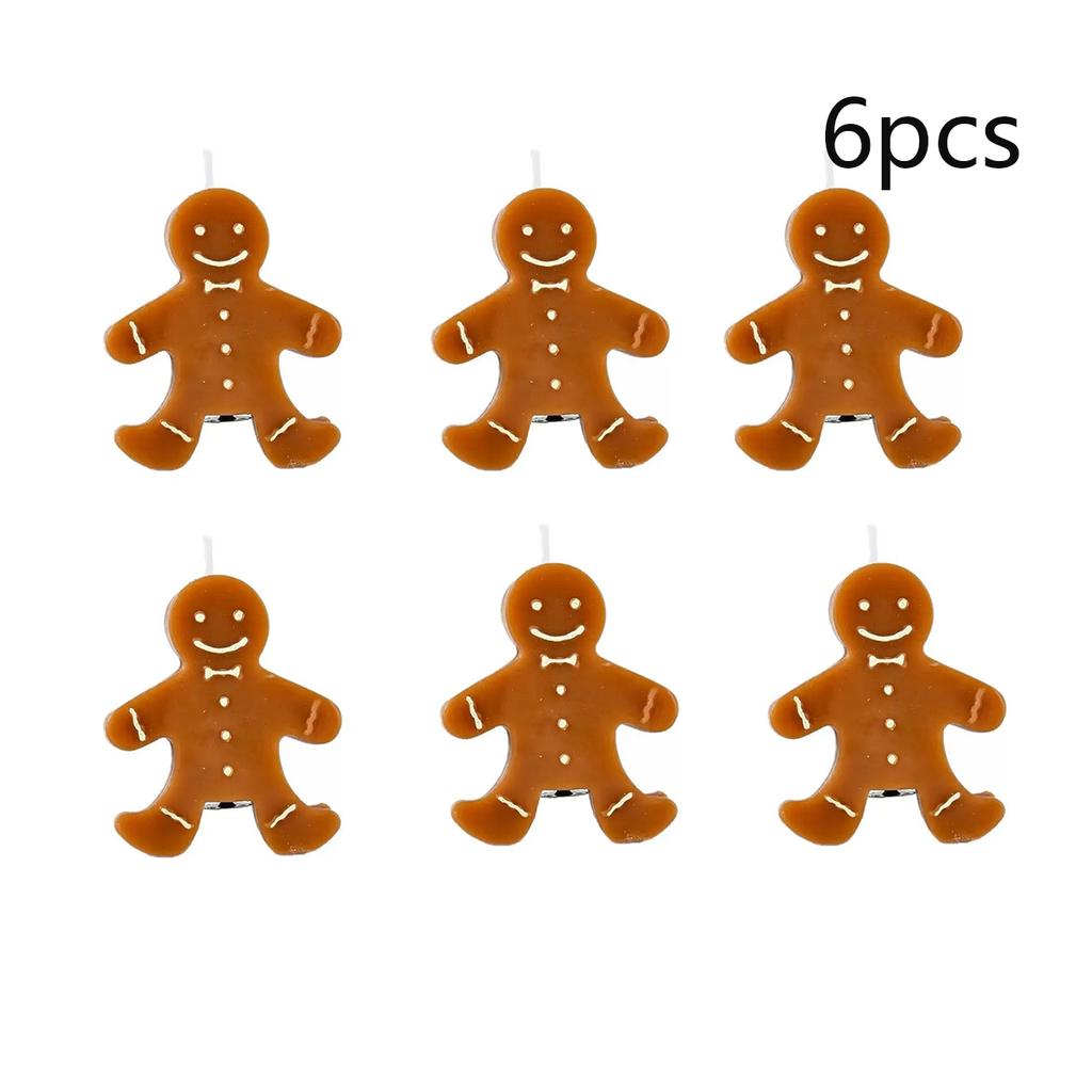 Gingerbread Man Shaped Scented Candle,  Soy Wax Christmas Decorative Candle,  for Christmas Eve Party Decoration and Gift