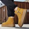 Autumn and winter solid color dirt-resistant high-top Martin boots hard-soled wear-resistant boots outdoor non-slip stitching labor insurance shoes