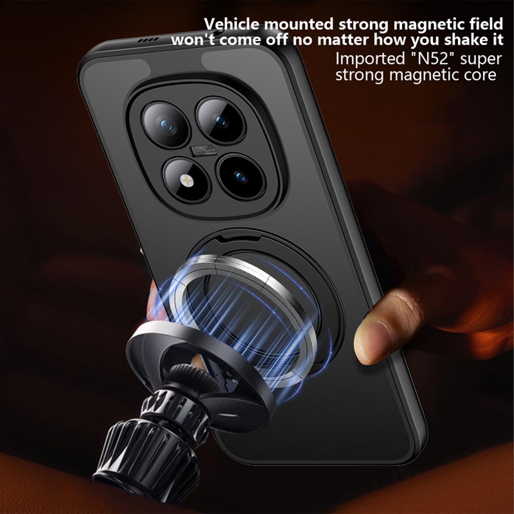For Xiaomi POCO M8 Pro Case Hard With Ring Stand Magnetic MagSafe Protective Back Cover For Xiaomi POCO M8 M8Pro Phone Shell