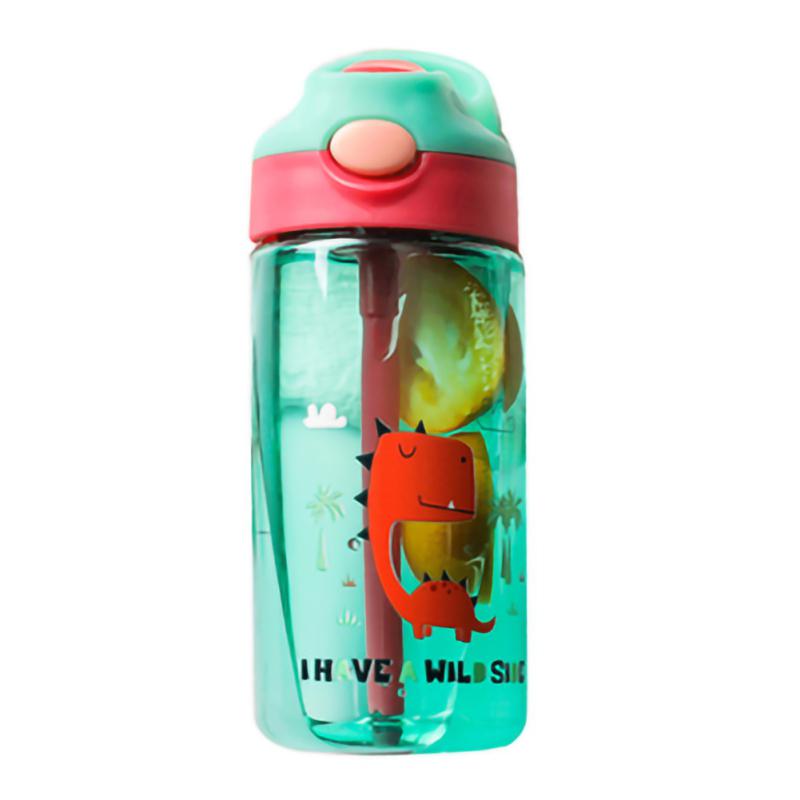 480ml Cartoon Cute Dinosaur Baby Feeding Cup Thicken Kids Learn  Drinking Water Straw Bottle Duckbill Cup Training Bottle