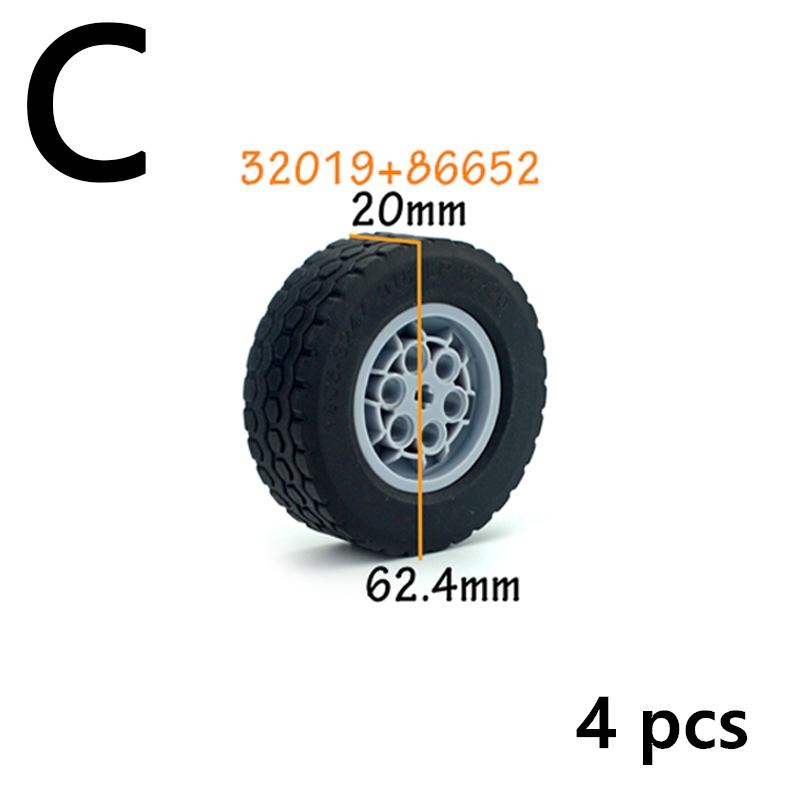 Technical Car Front Suspension Steering System Parts Set DIY Bricks Car Truck MOC Building Blocks PF Servo Motor Tire Leduo