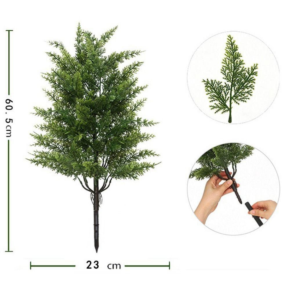 Photo Props Mini Christmas Tree Green Realistic Pine Needle Branches  Patio Ornament