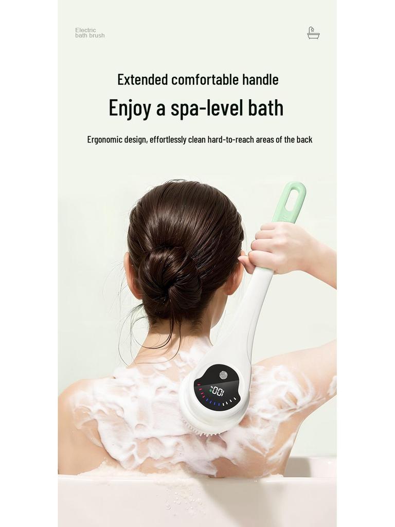 Multifunktionale wasserdichte elektrische Badebürste: Körpermassagegerät & Peeling-Schlammentferner