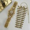 Caucasian Ethnic Rhinestone Waistband & Necklace Set