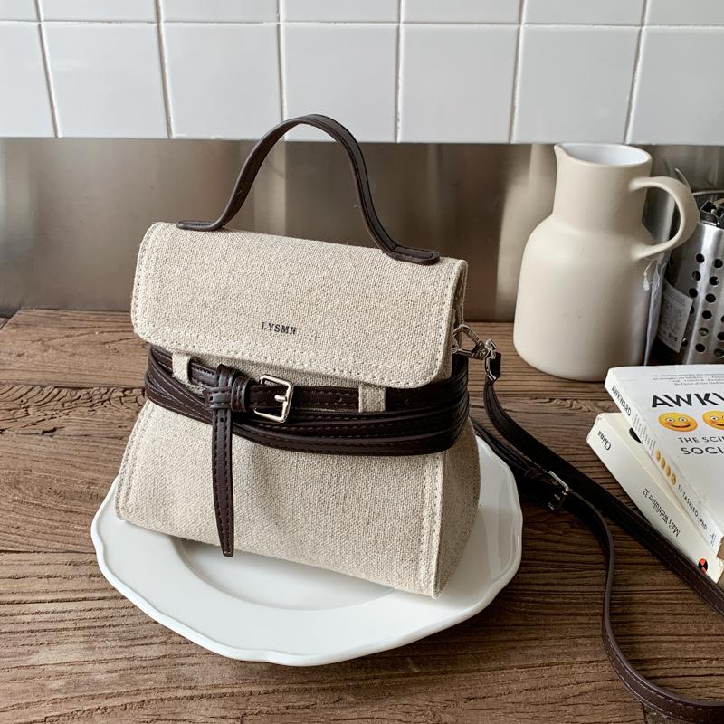 High-end Contrasting Color Handbag Women's New Niche Versatile Shoulder Messenger Bag Casual Commuter Bag