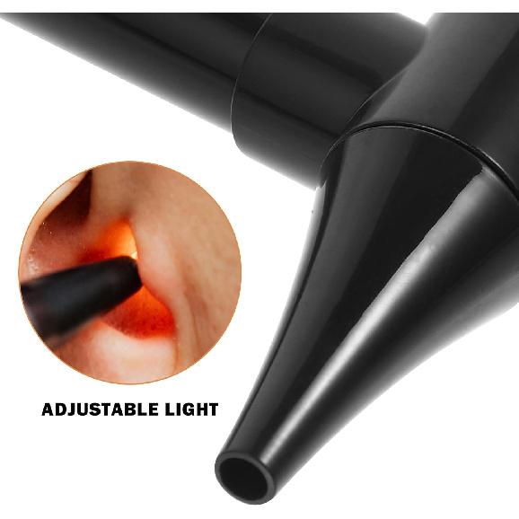 Healifty Medical Diagnostic Otoscope, Ear Care Ear Scope Magnifying Lens Clinical Penlight Flashlight Ear Care Set 2pcs