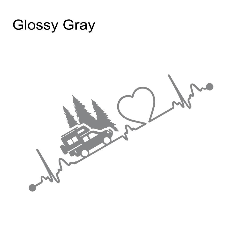 Car Window Side Sticker Fit Pickup Truck Camper Graphics Heartbeat Trees Decor Decal Vinyl Film Cover Auto Tuning Accessories