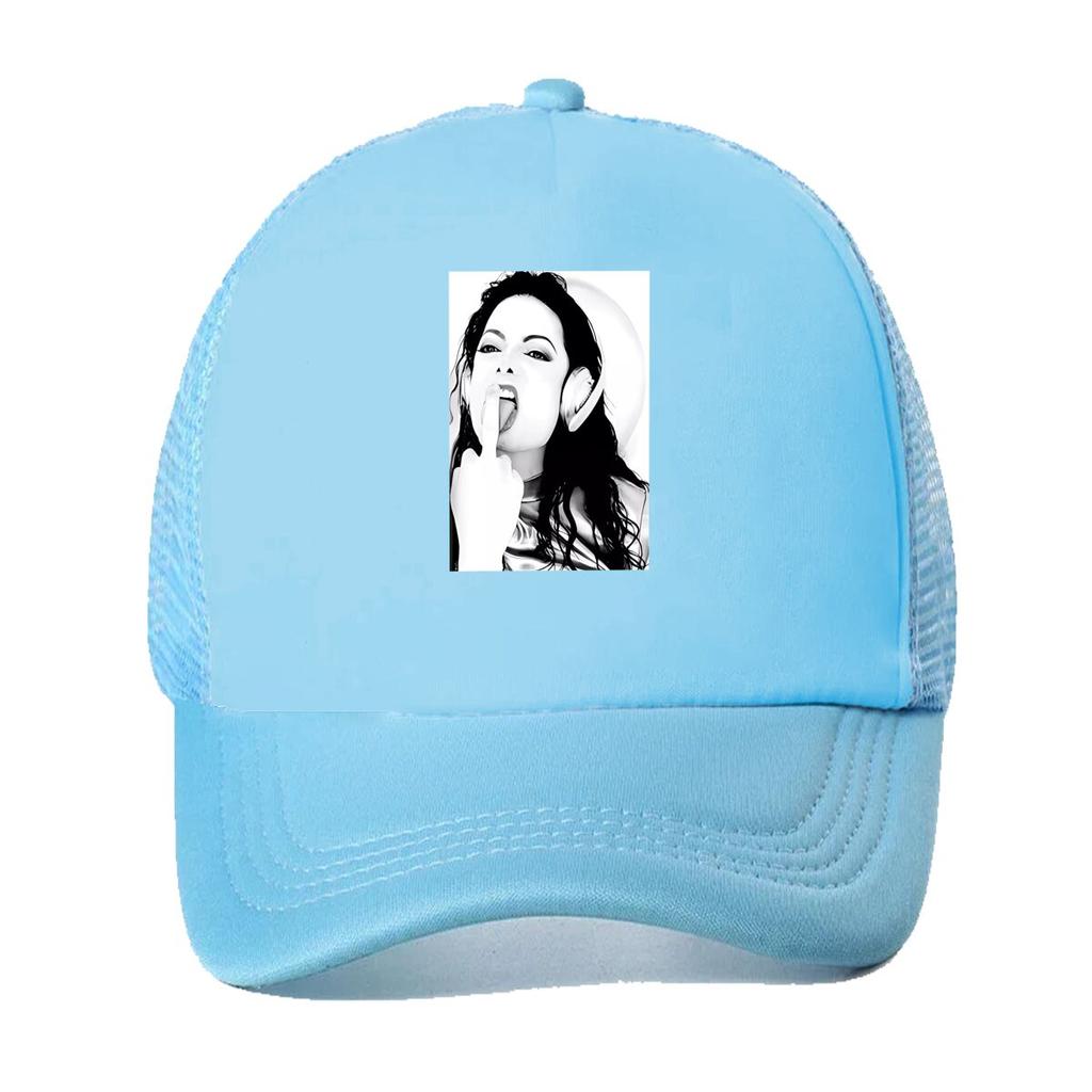 “Mystery Woman Portrait, Minimalist Art” Mesh Baseball Cap