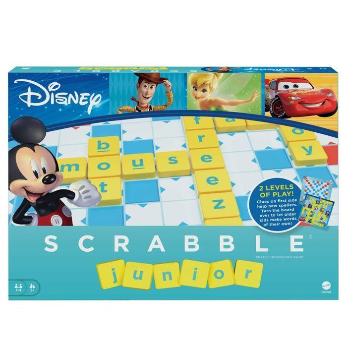 Scrabble Junior Disney gioco di parole crociate per bambini dai 5 ai 10 anni con 2 giochi in 1