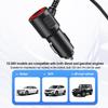 120W USB Car Charger with Retractable Cable QC3.0+PD30W Quick Charging Power Adapter USB Phone Charger 12V 24V Car Cigarette Lighter Splitter