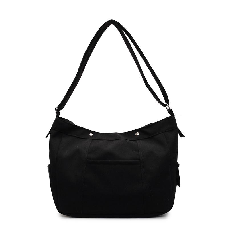 Solid Color Simple Large-capacity Messenger Bag New Four-season Versatile Shoulder Bag Casual Commuter Women's Bag