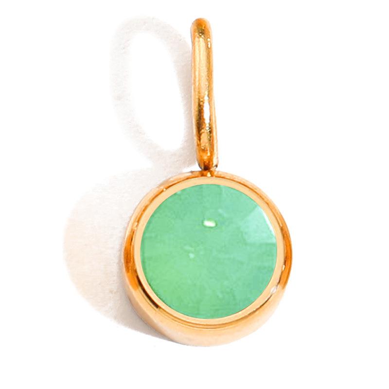 

Декабрьский камень рождения Подвеска со стразом - 8 мм Нержавеющая сталь DIY Ювелирный аксессуар Steel