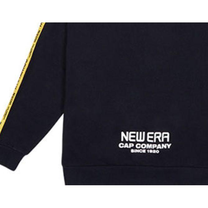 New Era Letter Print Pullover Sweatshirt Unisex sweatshirts Black 12718539