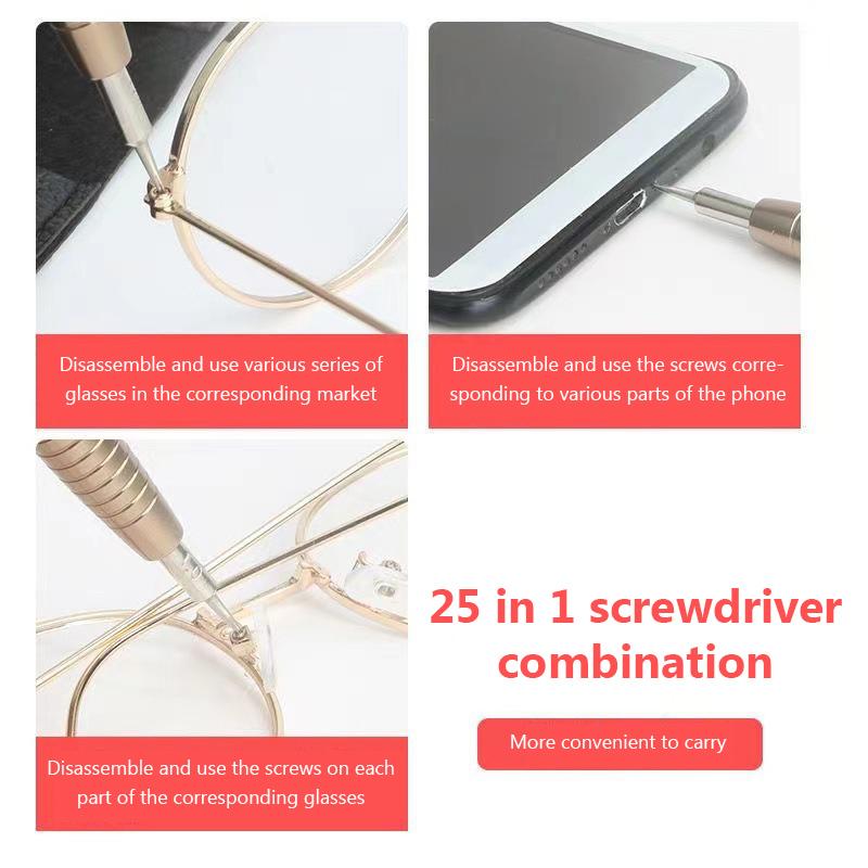 Schraubendreher-Set 25 in 1 Torx Multifunktionales Öffnungs-Reparaturwerkzeug-Set Präzisionsschraubendreher Für Handys Tablet-PC Handwerkzeuge