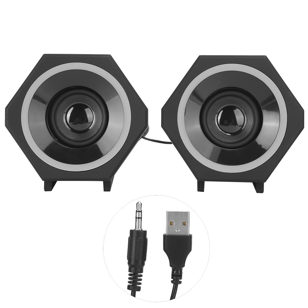SADA Computer PC Speakers Laptop Desktop Small Audio Speaker USB Wired Subwoofer V‑138