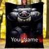 Custom Name Warhammer 40K Theme Printed Blanket - Perfect for Couch, Bed, Travel & Outdoor Use | Machine Washable, Cozy & Durable.