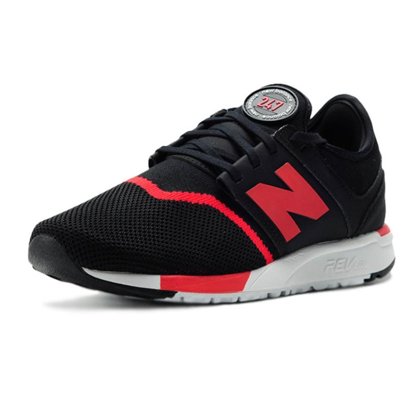 New Balance NB 247 Low Top Running Shoes Unisex Black Red 2E Width Sneakers MRL247GR(2E)
