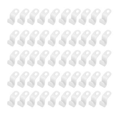 50ks Háček na ramínko Silný bez zápachu Nízká hmotnost Bílý zesílený háček pro připojení ramínka