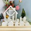 Cavity Small House Silicone Mold Nordic Church Castle Mini House Decorative Ornaments Plaster Candle Epoxy Mold