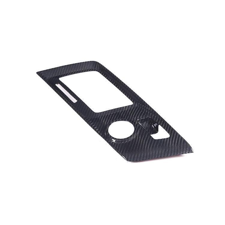 Center Console Gear Shift Button Panel Decoration Cover for Corvette C7 Stingray ZR1 Z06 2014 Real Carbon Fiber Interior