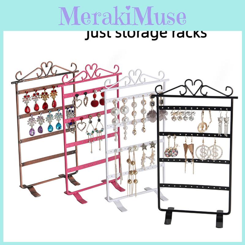 Ear Earring 48holes Studs Jewelry Display Rack Metal Stand Holder Gift Organiser