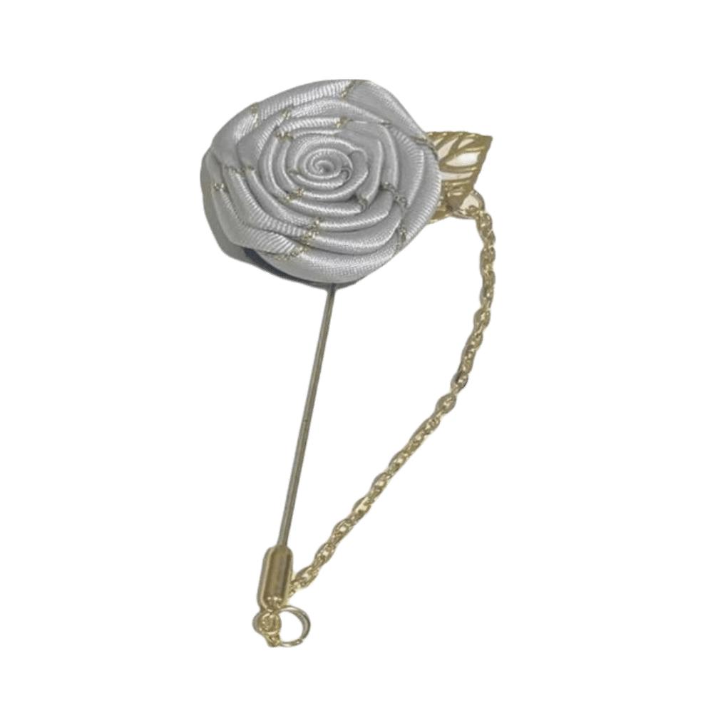 

Pin Cufflink Accessories Cloth Floral Badge Men Corsage Rose Collar Needle Leaf Lapel Decoration серебряный серый