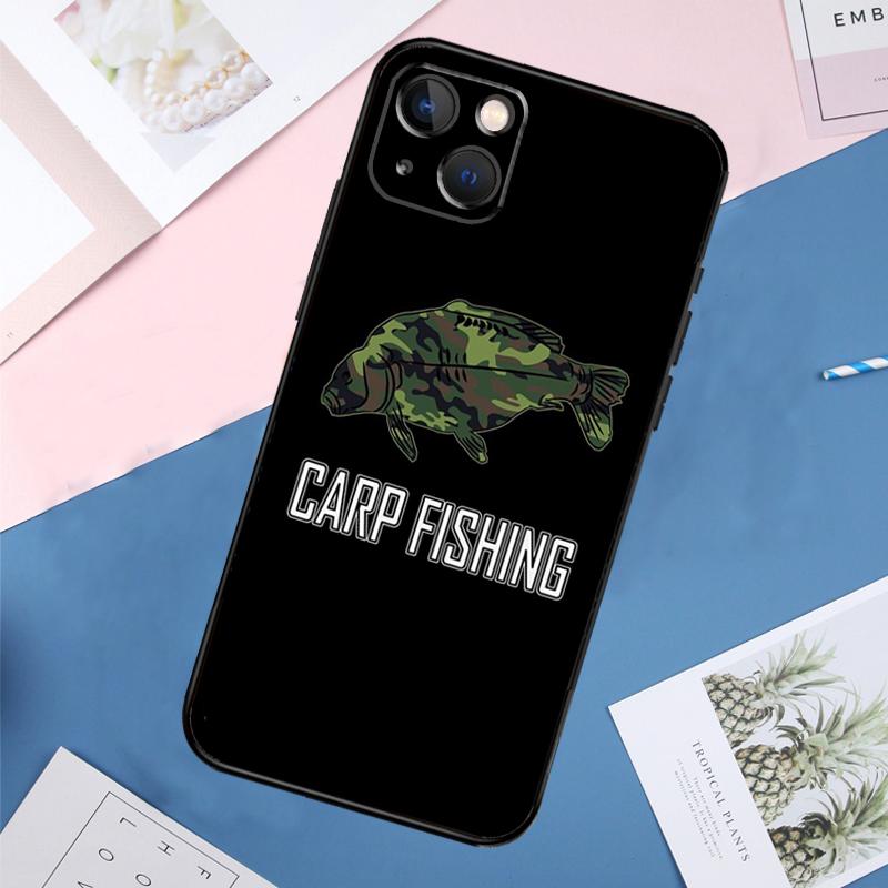 Carp Fishing Case For iPhone 14 15 16 Pro Max 11 12 13 Mini X XR XS Max Plus Phone Back Cover
