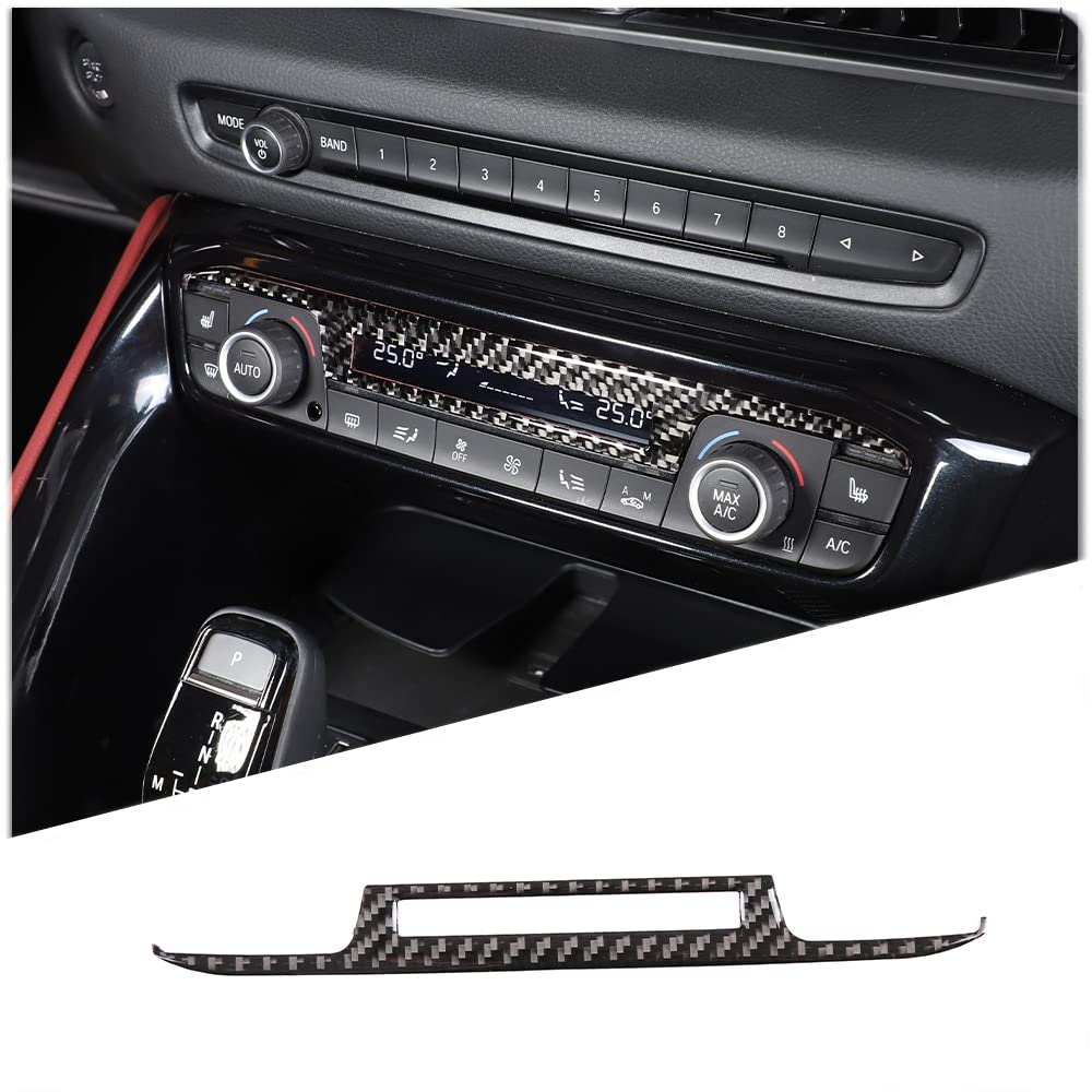 Soft Carbon Fiber Air Conditioner Switch Panel Trim Frame Compatible with Toyota Supra GR A90 A91 MK5 2019-2026, Center Console AC Panel Decoration