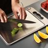 Wutuo Stainless Steel Double-Sided Cutting Board with Sharpener