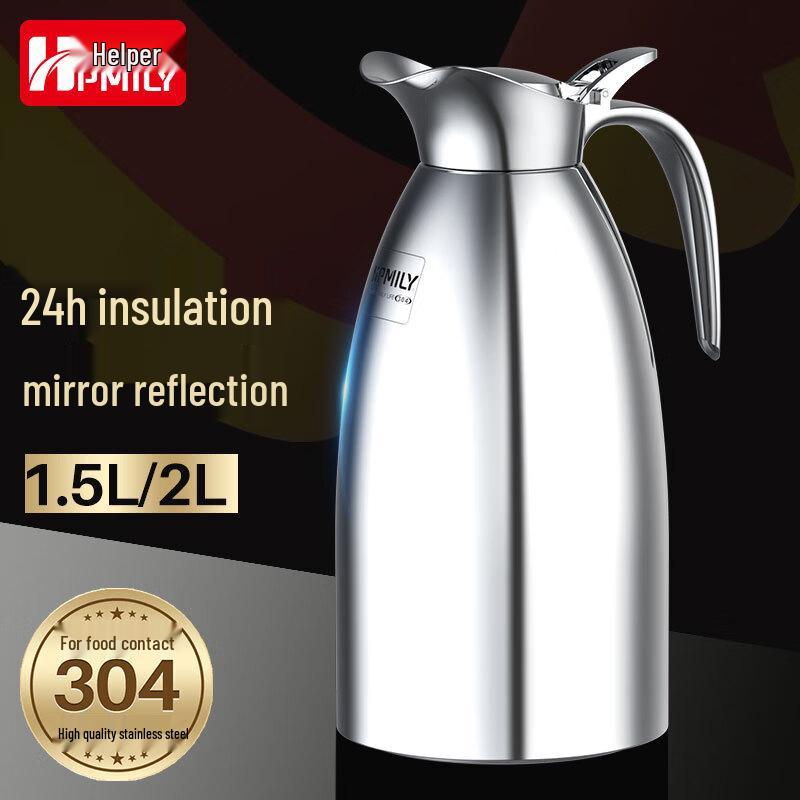 HPMILY 2L 304 Stainless Steel Vacuum Thermos Pot