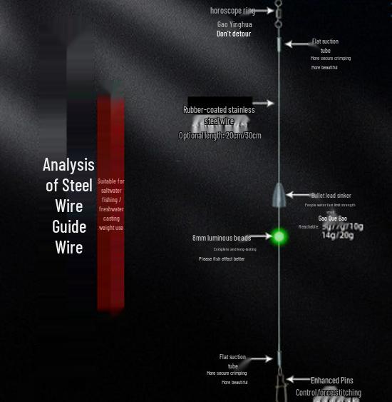 

Вудлище для далекого закидання для морської риболовлі з кульковою вантажем та сталевим повідцем для групера, мурени та тигрової голови 3.5g Bullet Sinker - 30cm