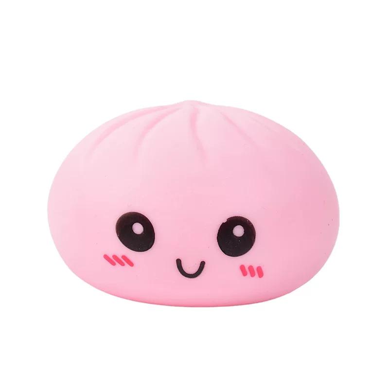 Steamed Stuff Bun Anti-Stress Ball Fidgets Toy Dumpling Squishies Soft Slowing Rebound Foam Toy Ultra-Soft Decompression