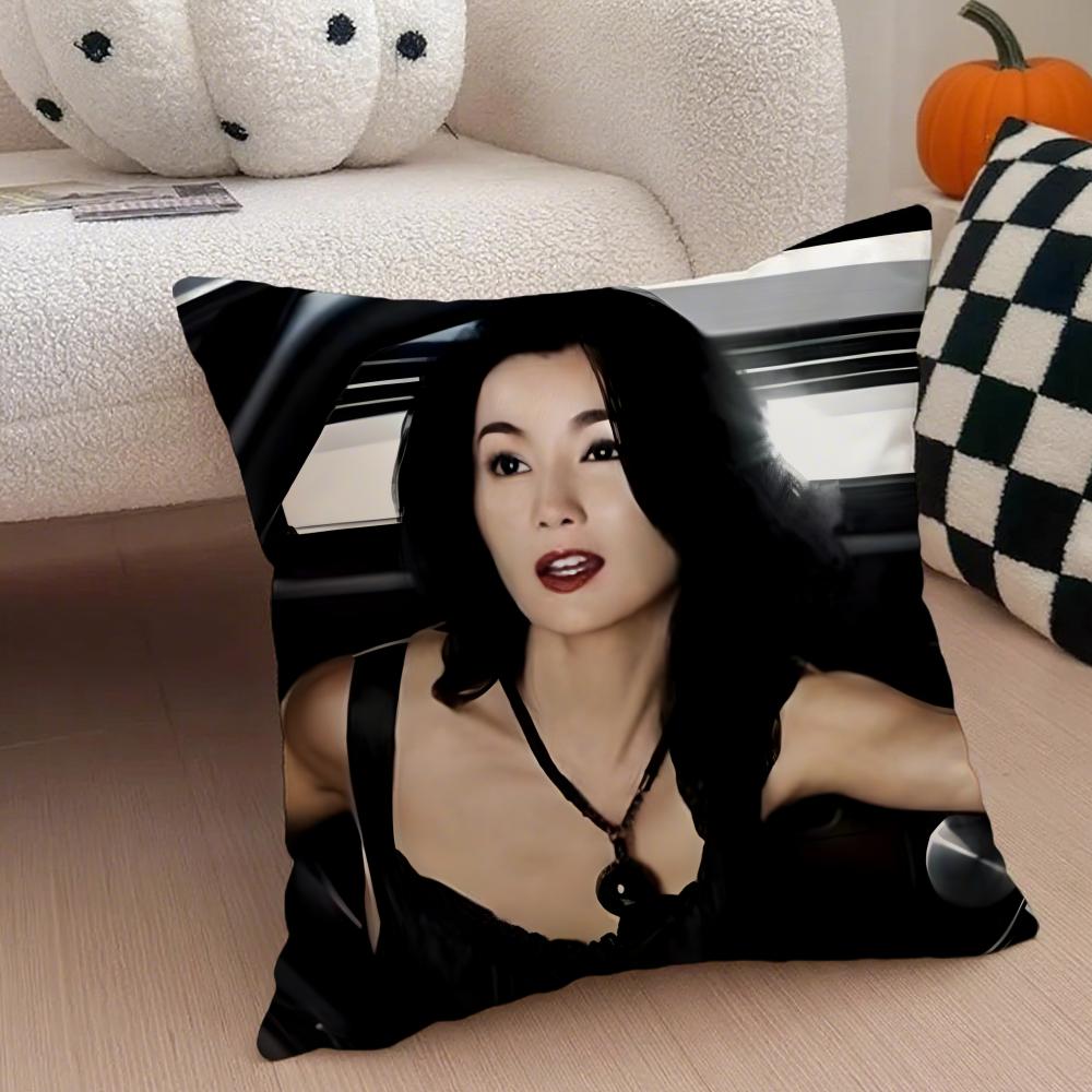 Chinese Nostalgic Reminiscent MMaggie Cheung Cushion Cover Throw Pillow Cover Hidden Button Durable Polyester Chair Cushion