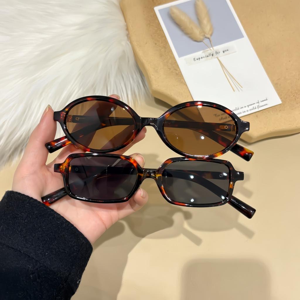 2pcs European and American Retro Fashion Y2K Sunglasses for Summer Sun Shading, Sun Protection, UV Protection, Lightweight Sungl
