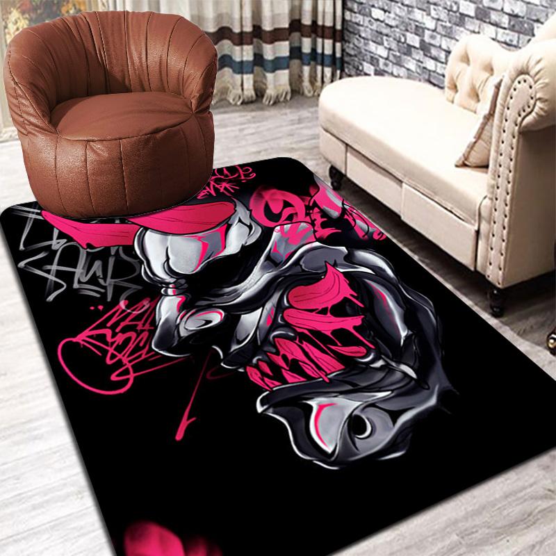 Creepy Monster Mask Rug Floor Mat for Living Room or Bedroom Soft and Comfortable Carpet a Gift for Birthday and Holiday.MFF0918554