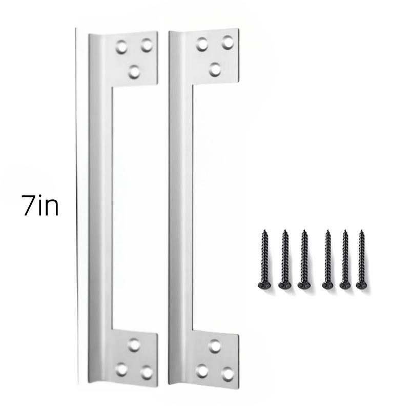 

Door Latch Guard Home Security Door Lock Plate L-Shaped Outswing Door Security Protector Security Home Security Door Latch Cover