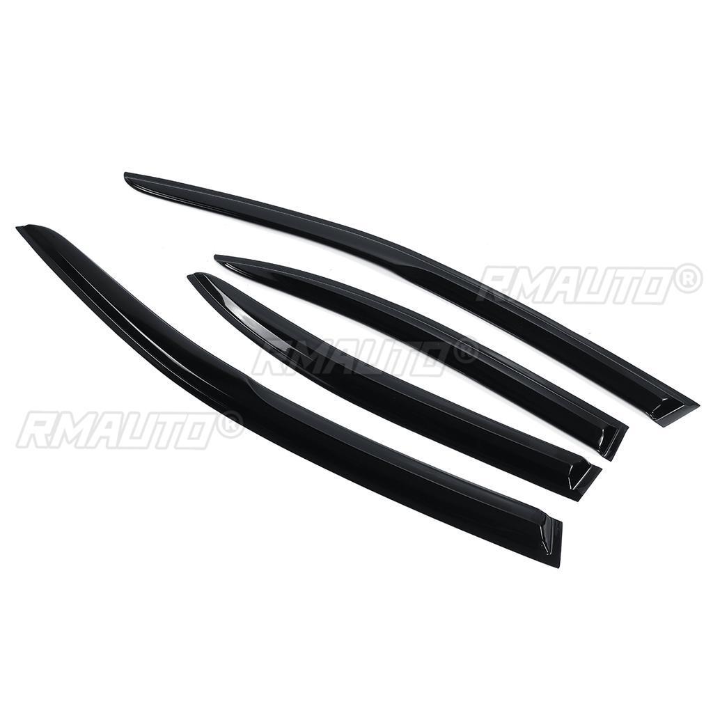 NEW 4 Pcs Black Car Side Window Visor Guard Vent Cover Trim Awnings Shelters Protection Guard for Mitsubishi Lancer 2008-2017