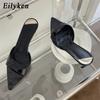 Eilyken Summer Sexy Thin Heels Slipper For Women Fashion Pointed Toe Slides Stripper Party Sandal Mule Shoes Zapatillas Mujer