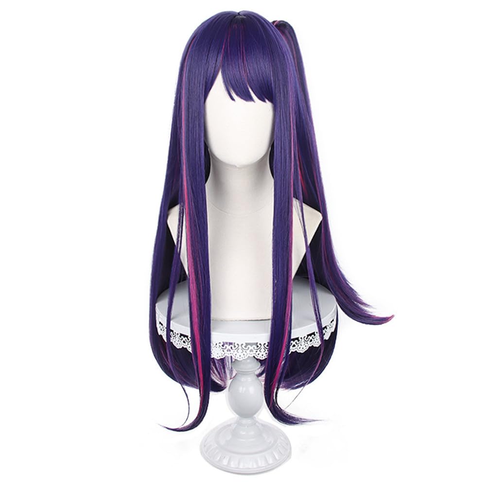 Eileen Oshi no Ko Hoshino Eye Wig, Heat Resistant, Anime, Halloween, Christmas, Disguise Wig, School Festival, Includes Net