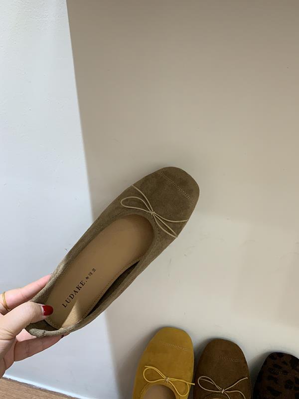 Fashion Ballerinas Woman 2025 Female Shoes Soft Autumn Bow-Knot Ballet Comfortable Dress Retro Fall Butterfly Flat Butterfly-knot