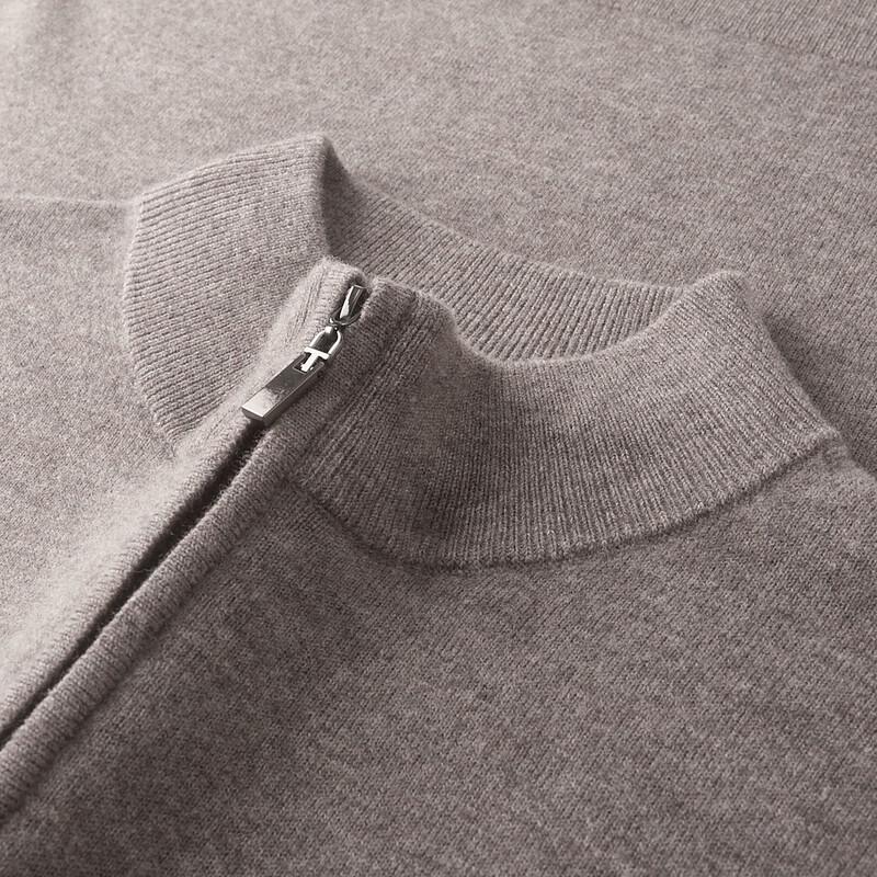 FIRS Men's 100% Wool Thickened Half-Zip Mock Neck Sweater